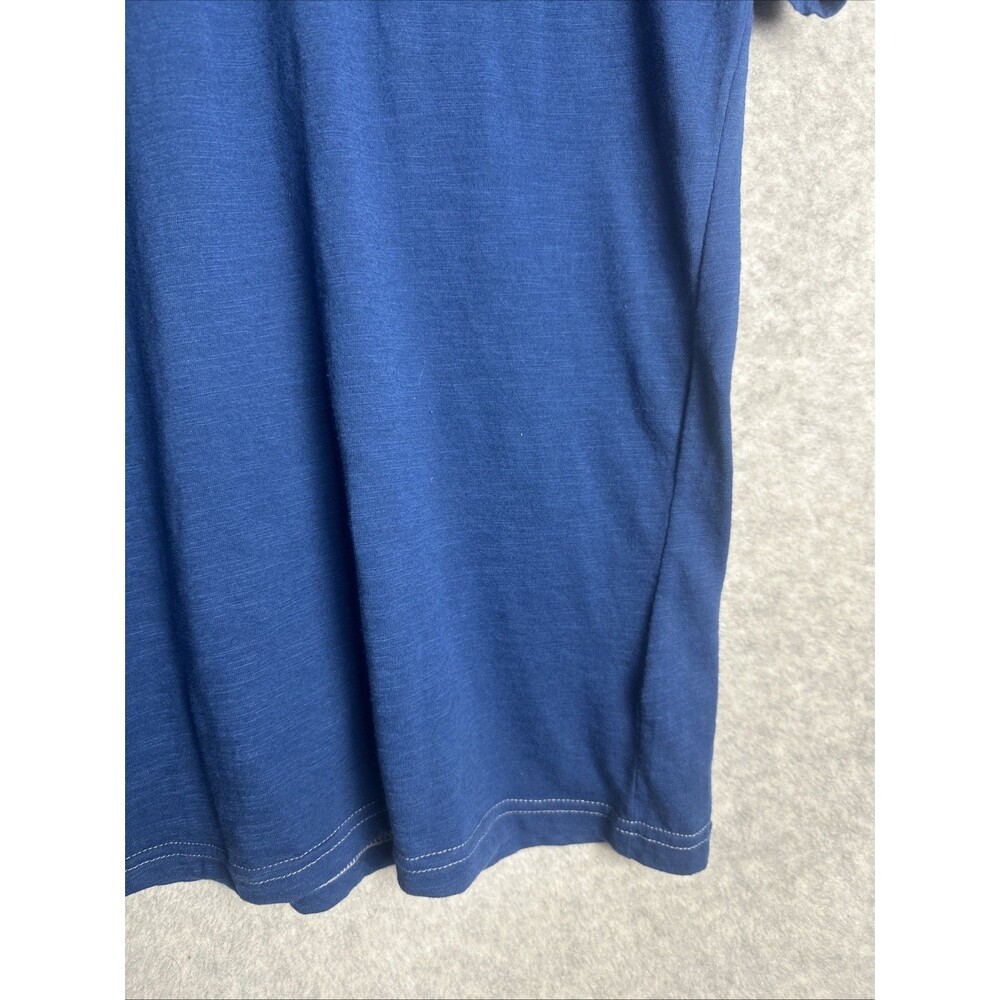 Vertical Sport Mens Blue Slub Knit Polo Shirt Double Chest Pockets Zipper XL - Picture 4 of 9